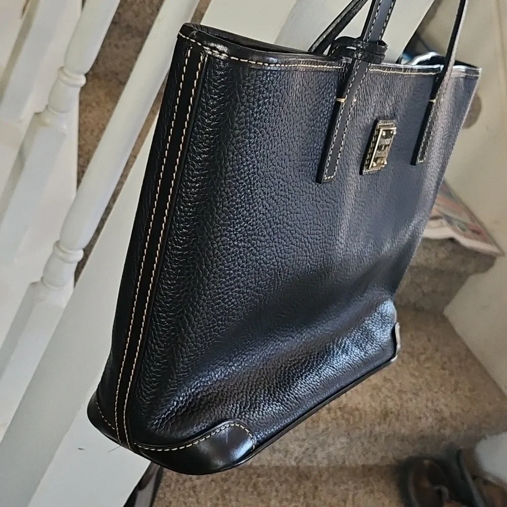 Dooney & Bourke Black Leather Tote - Picture 3 of 14